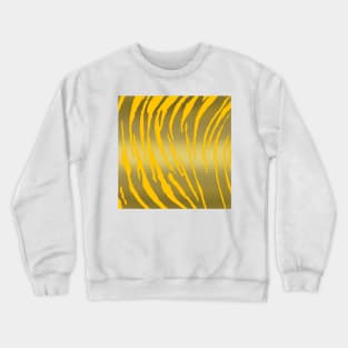 Gold Tiger Stripes Yellow Crewneck Sweatshirt